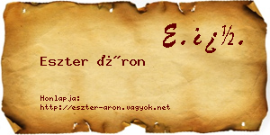 Eszter Áron névjegykártya